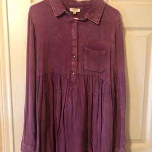 Purple acid wash top